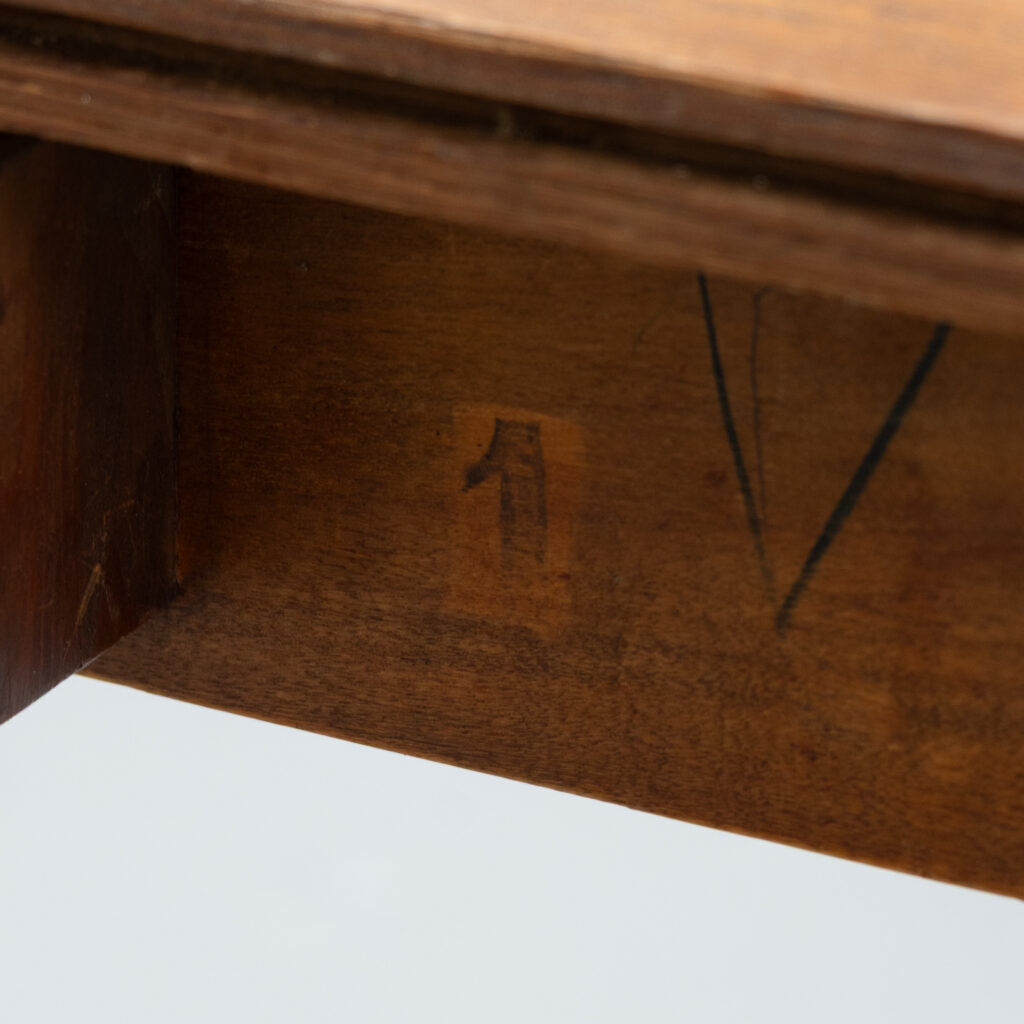 Table à manger Art Déco néerlandaise extensible des années 1920