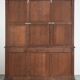 Antique English buffet/bookcase from the 19th century with original glass