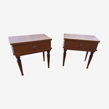 Pair of 50s Scandinavian style bedside tables