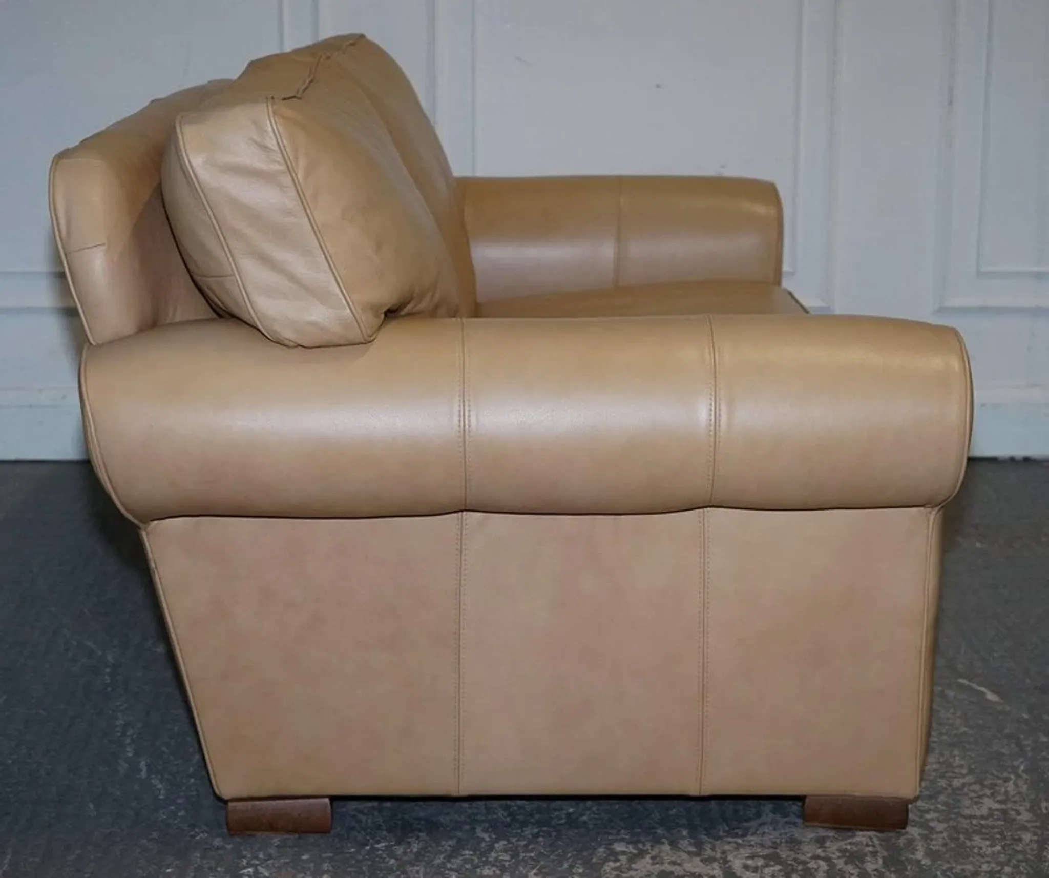 Brown Leather Two-Seater Sofa by Multi York England
