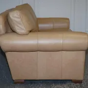 Brown Leather Two-Seater Sofa by Multi York England