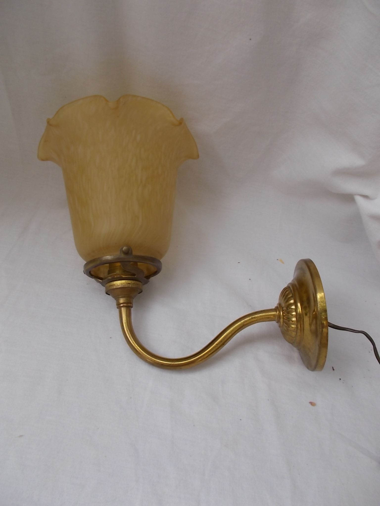 Brass wall light