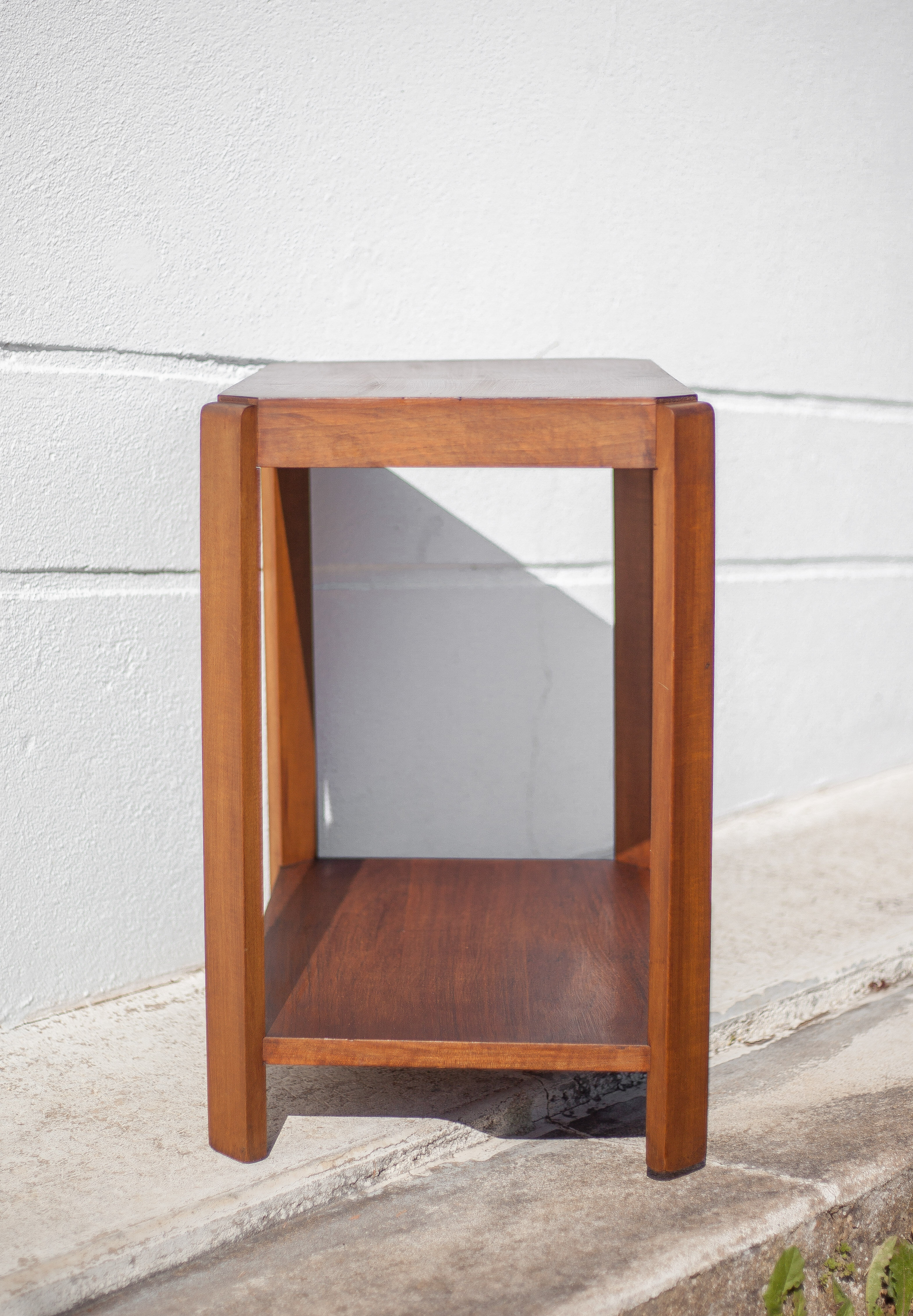 Art deco pedestal table, art deco service, art deco wood furniture, sofa end, interior decoration