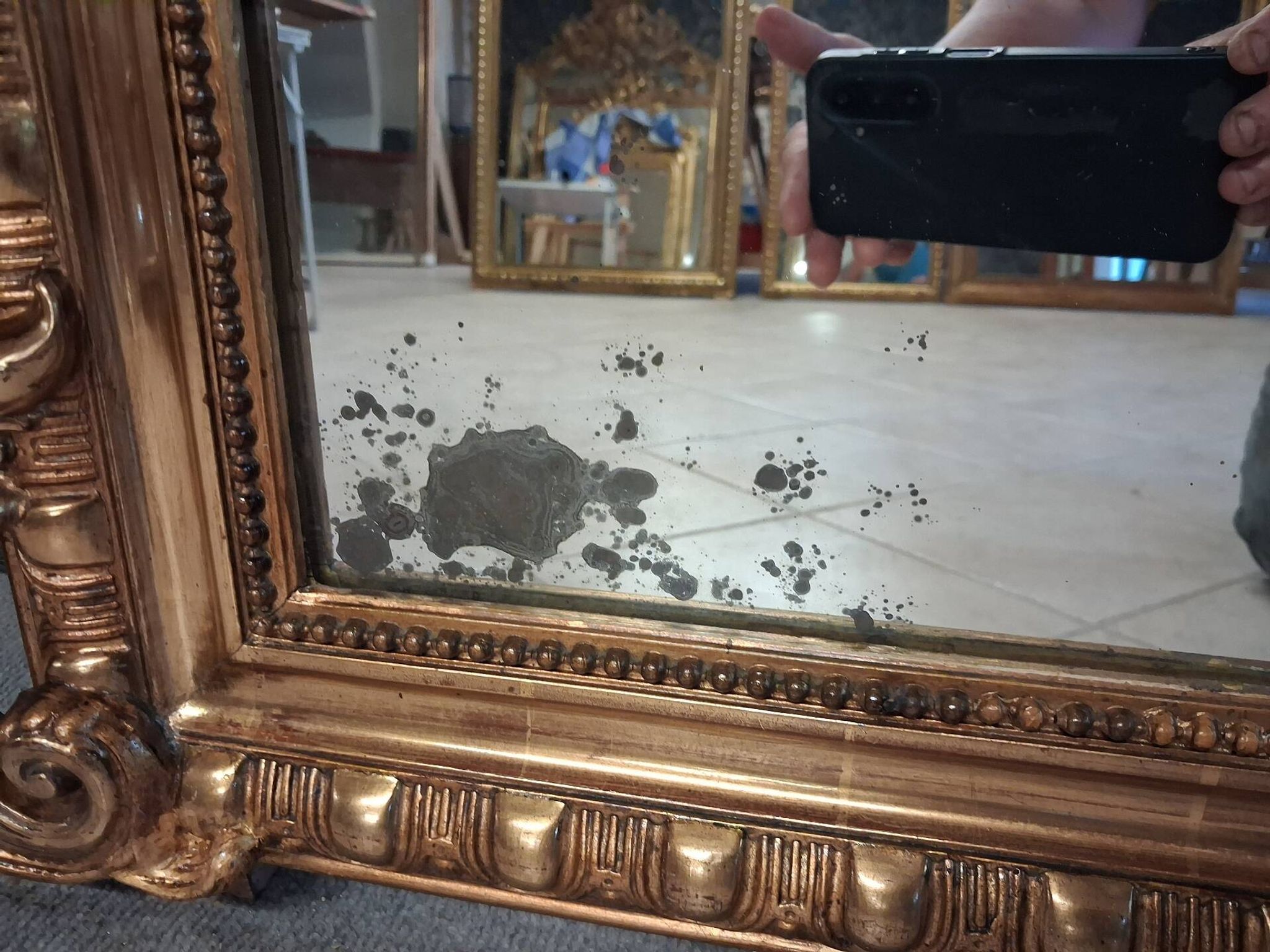 Miroir époque Napoléon III 147 x 98