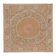 Vintage Turkish hand-knotted rug 134x140 cm