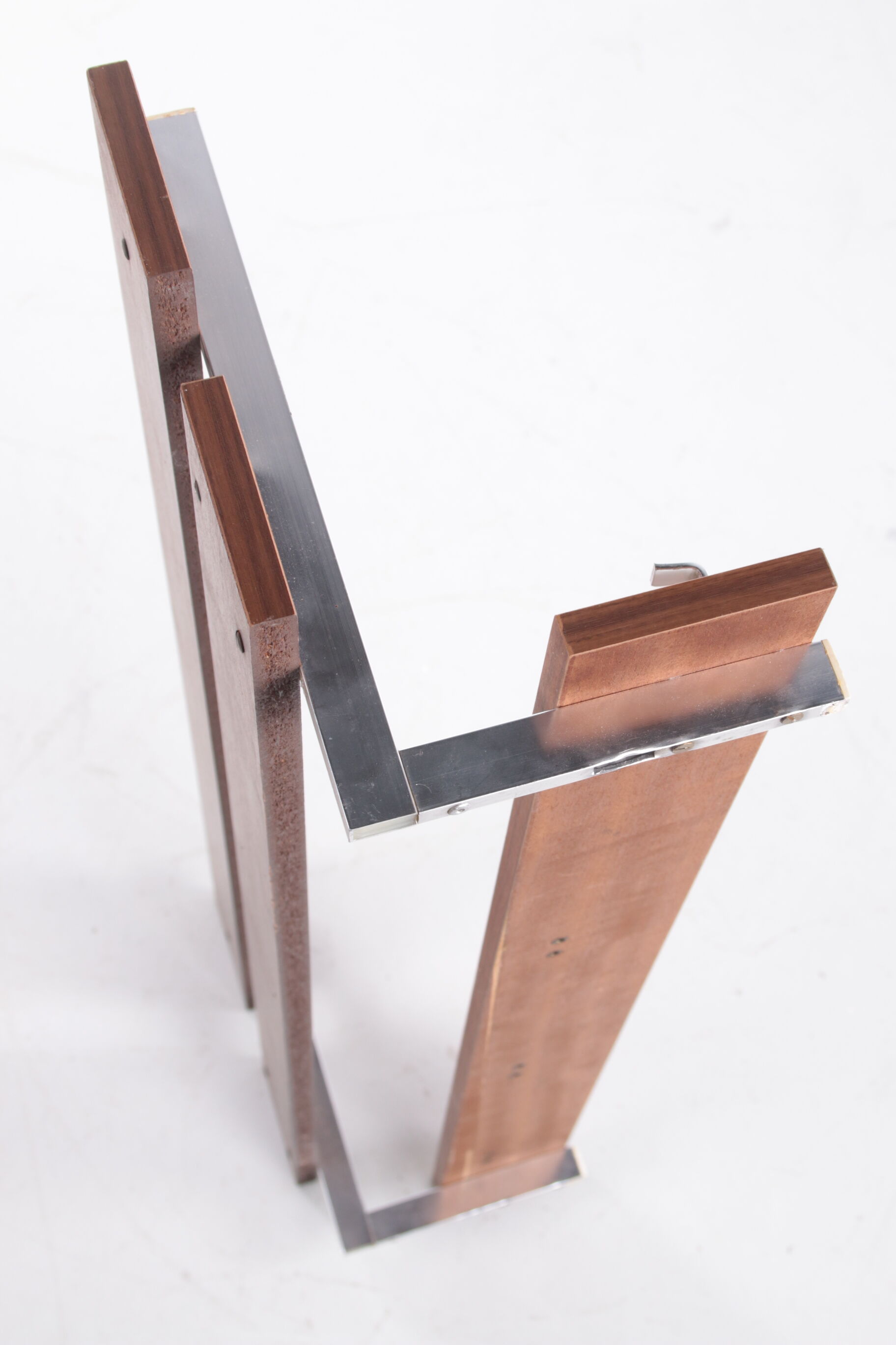 Vintage wall coat rack with chrome and 8 hooks