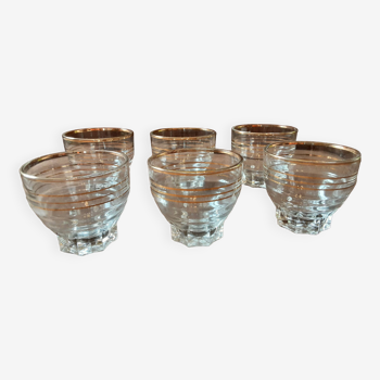 Lot de 6 verres digestif cristal