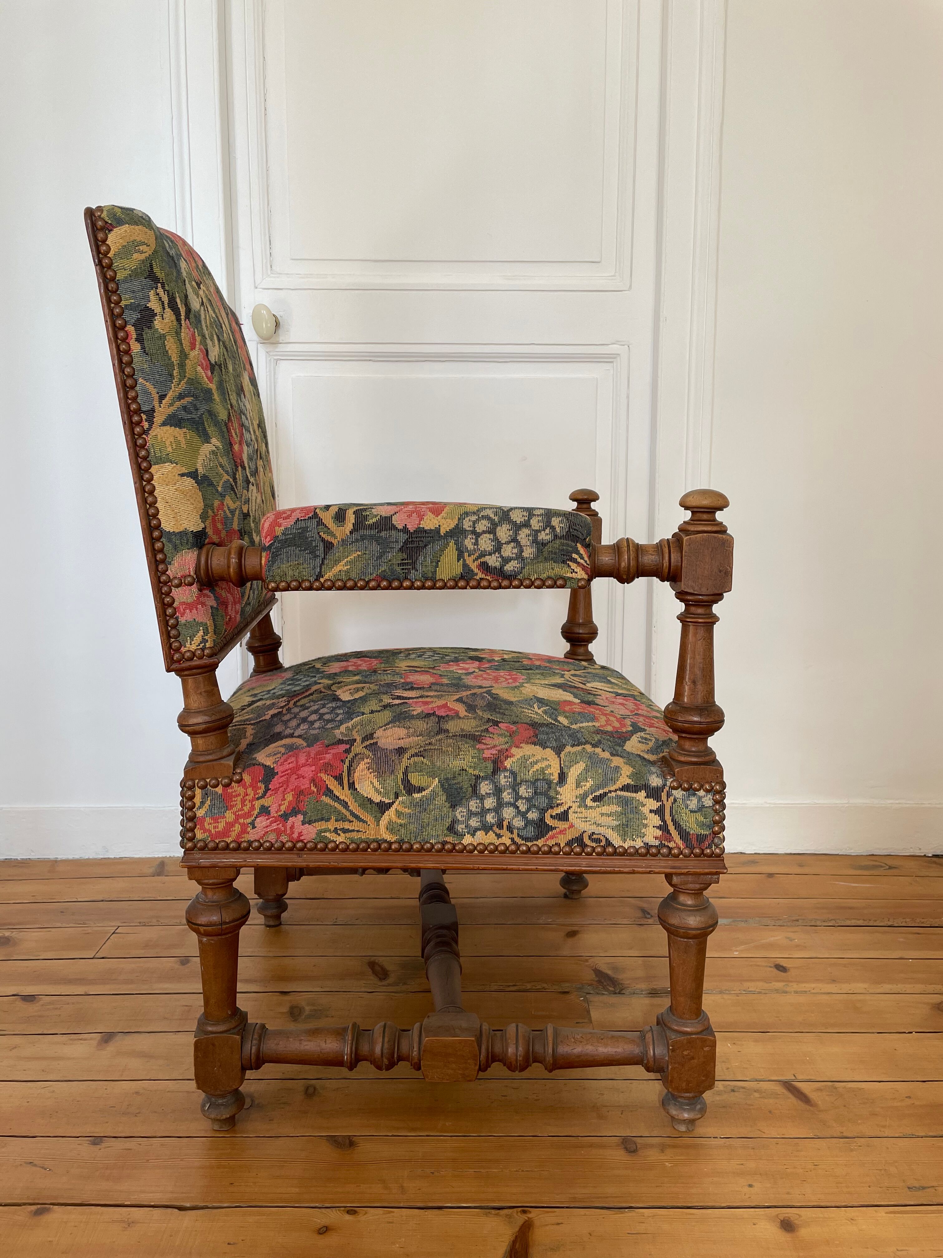 Pair of Louis XIII armchairs