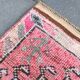 Tapis Couloir Rose à Médaillons, Tapis Turc Vintage, 86x364 Cm