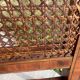 Set of four antique Louis XVI style chairs, wood and cane