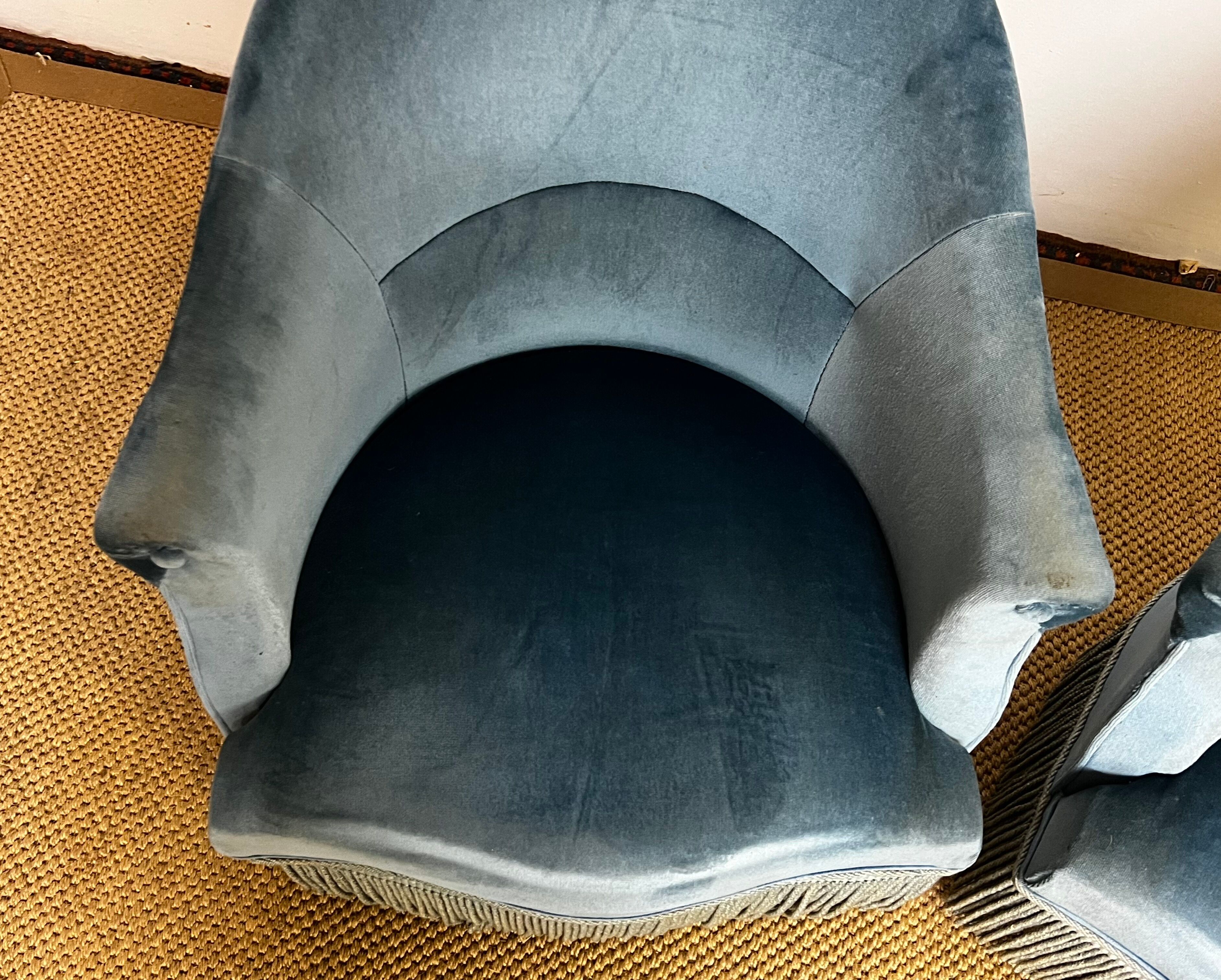 Pair of toad armchairs