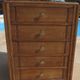 Antique upholsterer furniture with 3 drawers and a false drawer door – Completely restored