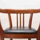 Stoelcker chair in black faux leather and oak