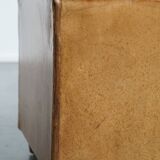 Vintage Sheepskin Leather Designer Ottoman by Bart van Bekhoven