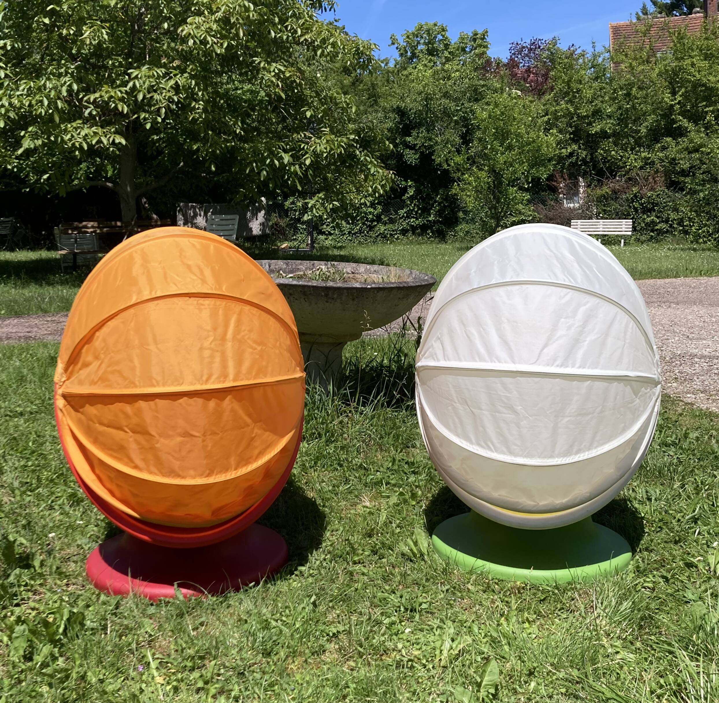 IKEA egg chairs 1980s made in Sweden designer Monika Mulder