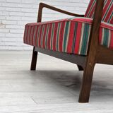 Canapé 2 places danois des années 1960 par Fritz Hansen, laine d'ameublement.