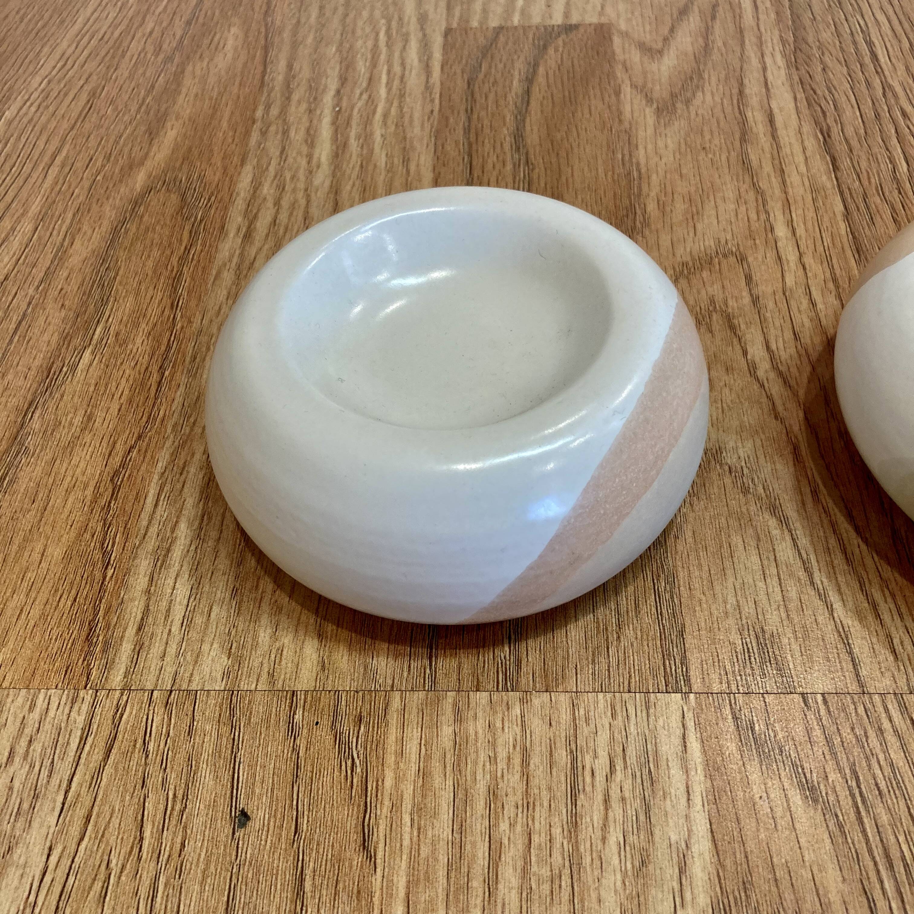 Handmade trio of candle holders.