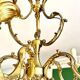 Golden bronze chandelier in Louis XV style