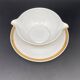 Limoges porcelain gravy boat with gold edging
