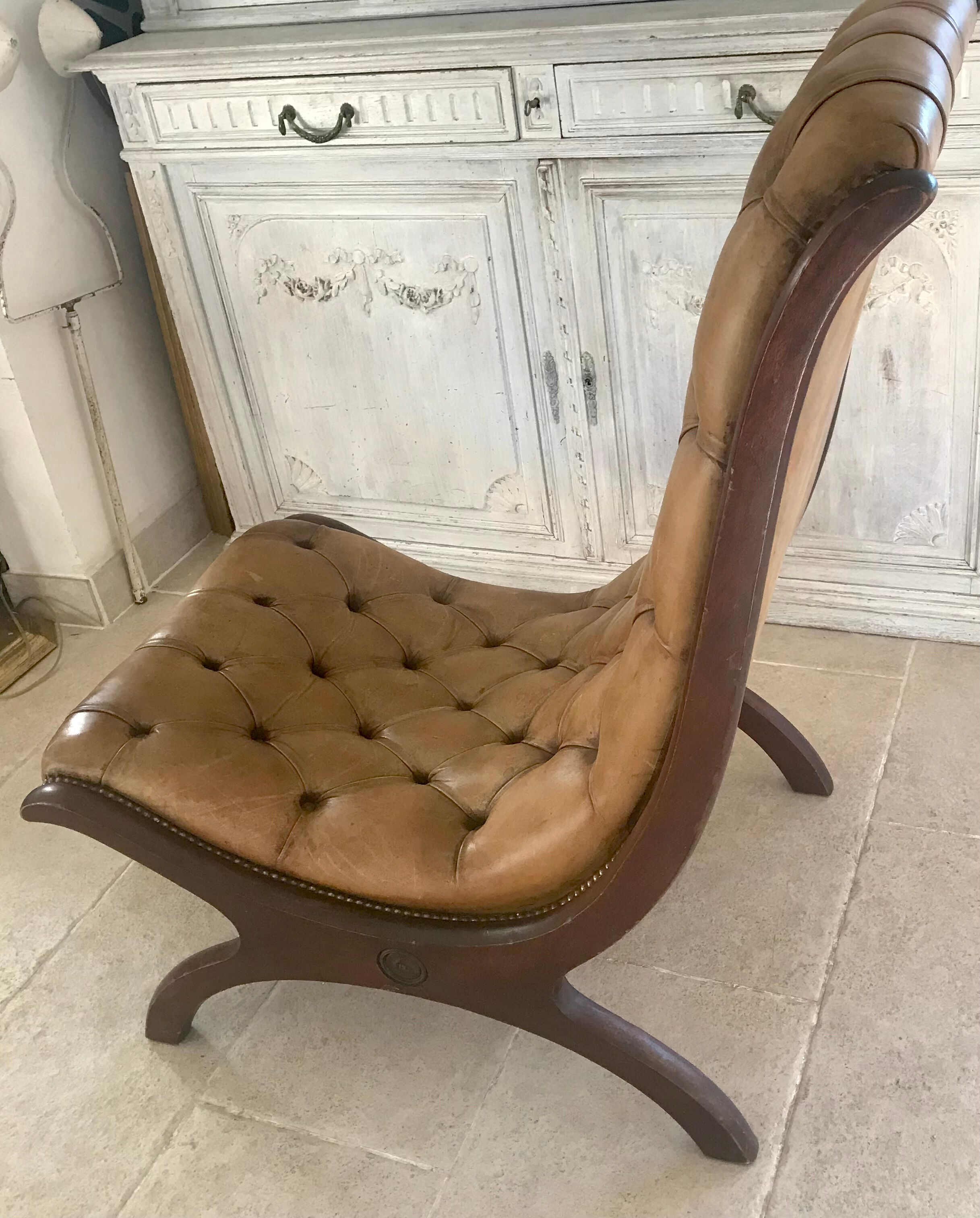 Chesterfield leather chair