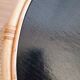 Table basse ronde en rotin vintage