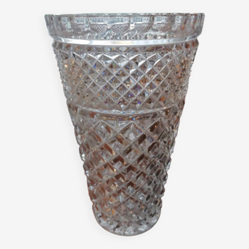 Vintage large crystal vase