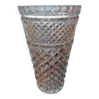 Vintage grand vase en cristal