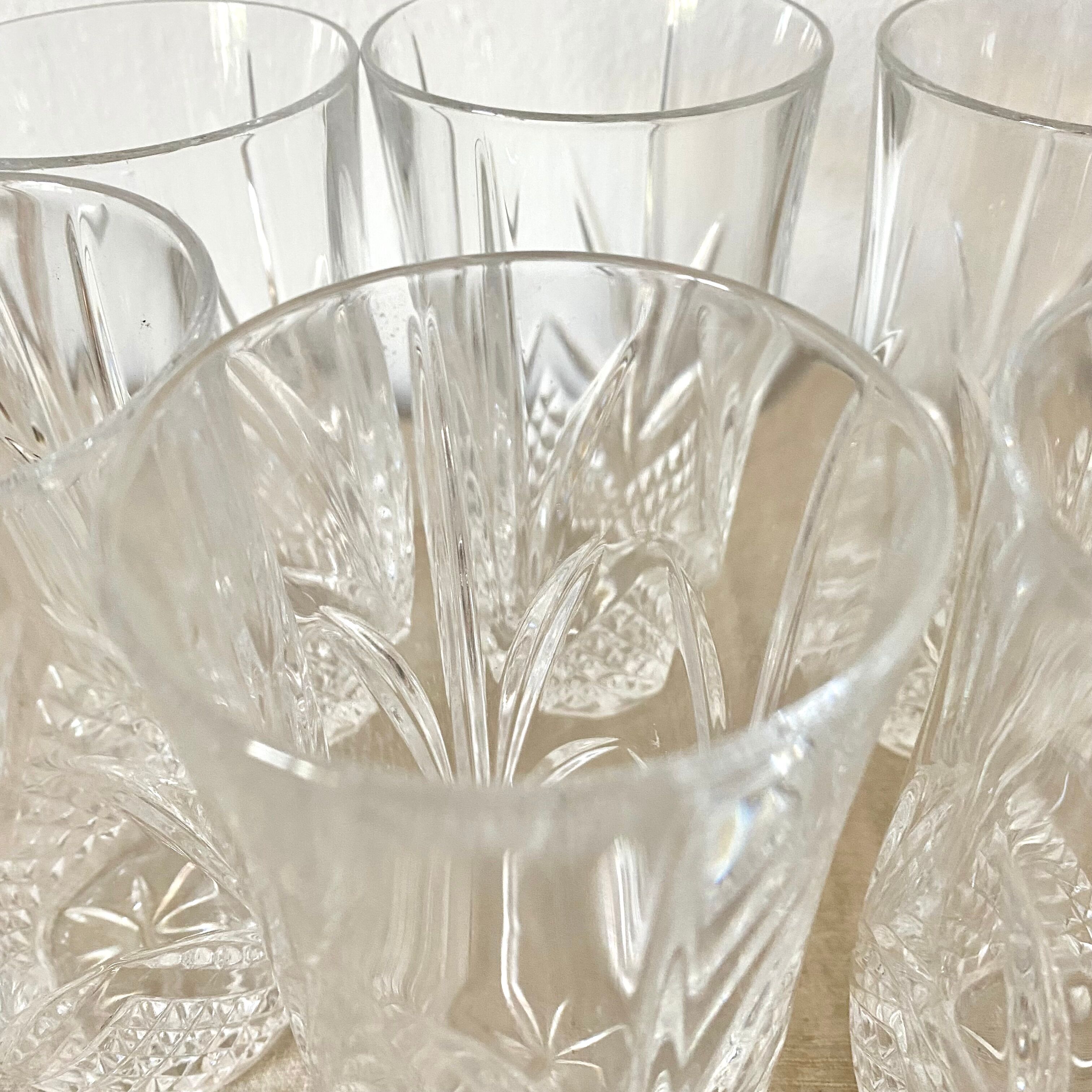 Crystal whisky glasses 80s
