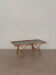 Table basse vintage rotin verre