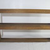 Vintage oak wall spice rack