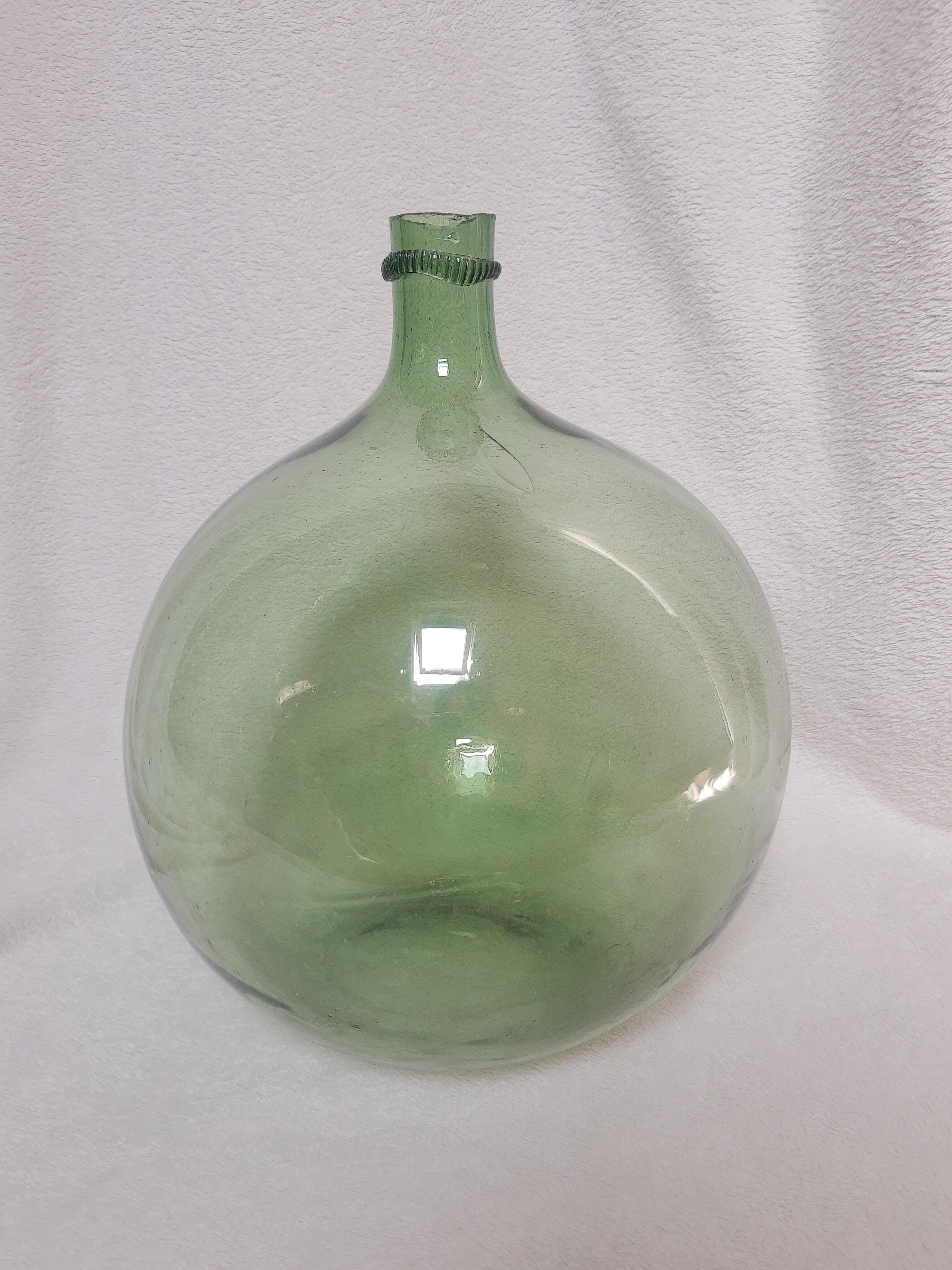 Dame-jeanne bonbonne en verre soufflé 10L vintage
