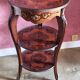 Napoleon III side table with three tiers in marquetry – 19th century
