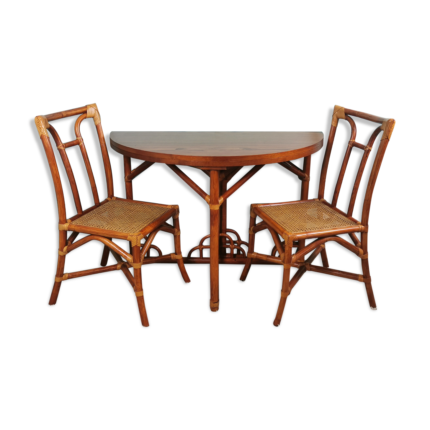 Maugrion console table and 2 chairs