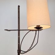 Lampe de sol brutaliste en fer forgé, années 1950