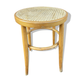 Vintage curved wood stool