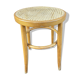 Vintage curved wood stool
