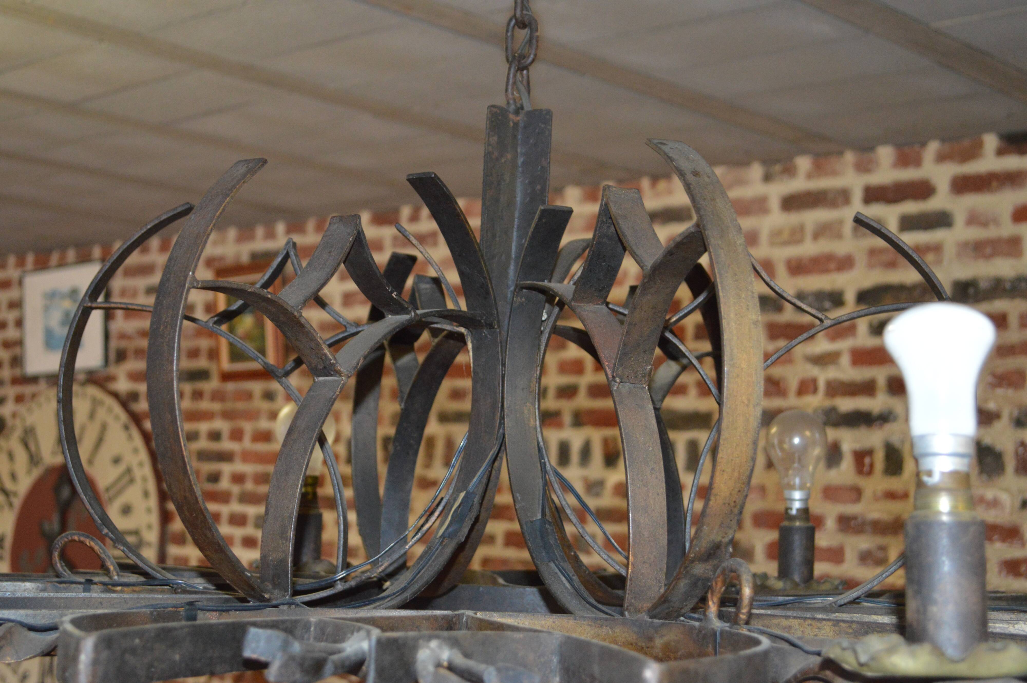 Wrought iron chandelier 6 lights