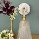 Vintage Art Deco curved tulip wall light - Degué
