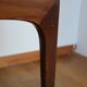 Series of 3 Scandinavian teak and skai chairs