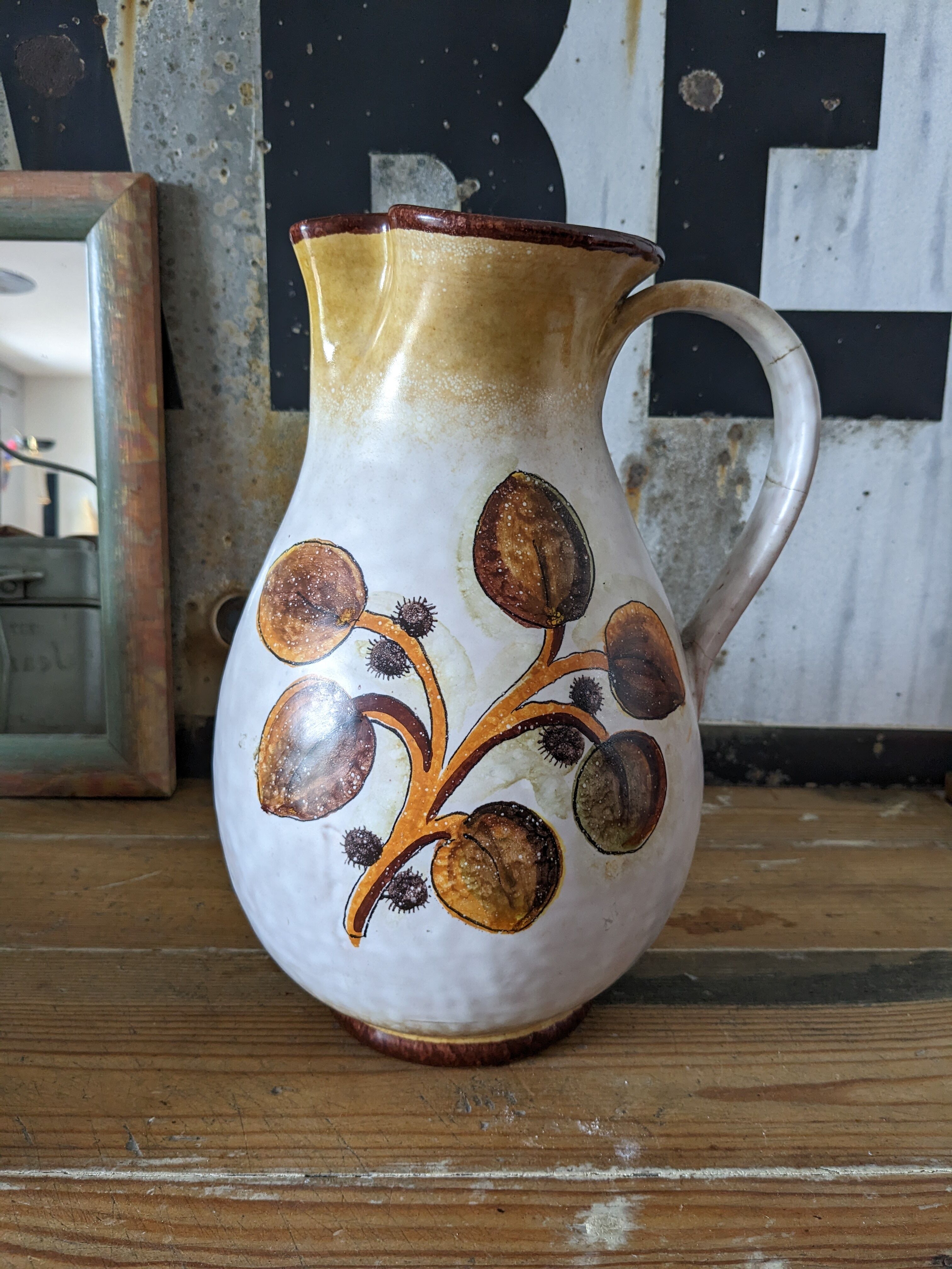 Ceramic pitcher from italy