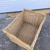 Vintage wicker and wood basket