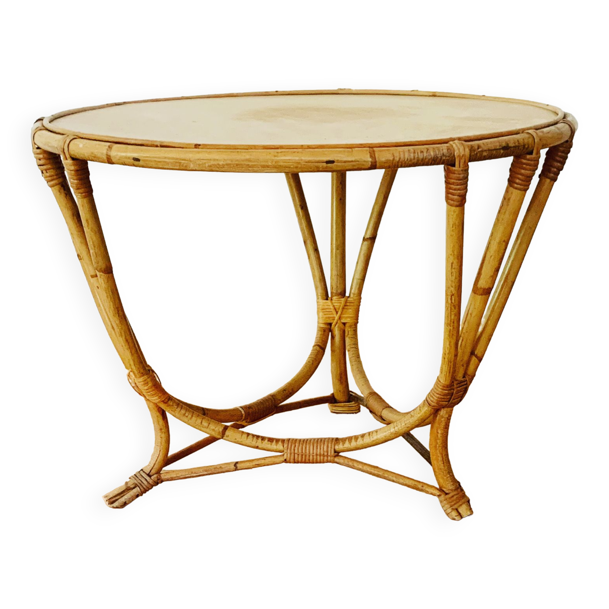 Vintage rattan coffee table