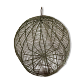 Spherical bird cage green metal