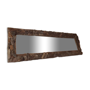Miroir avec cadre bois