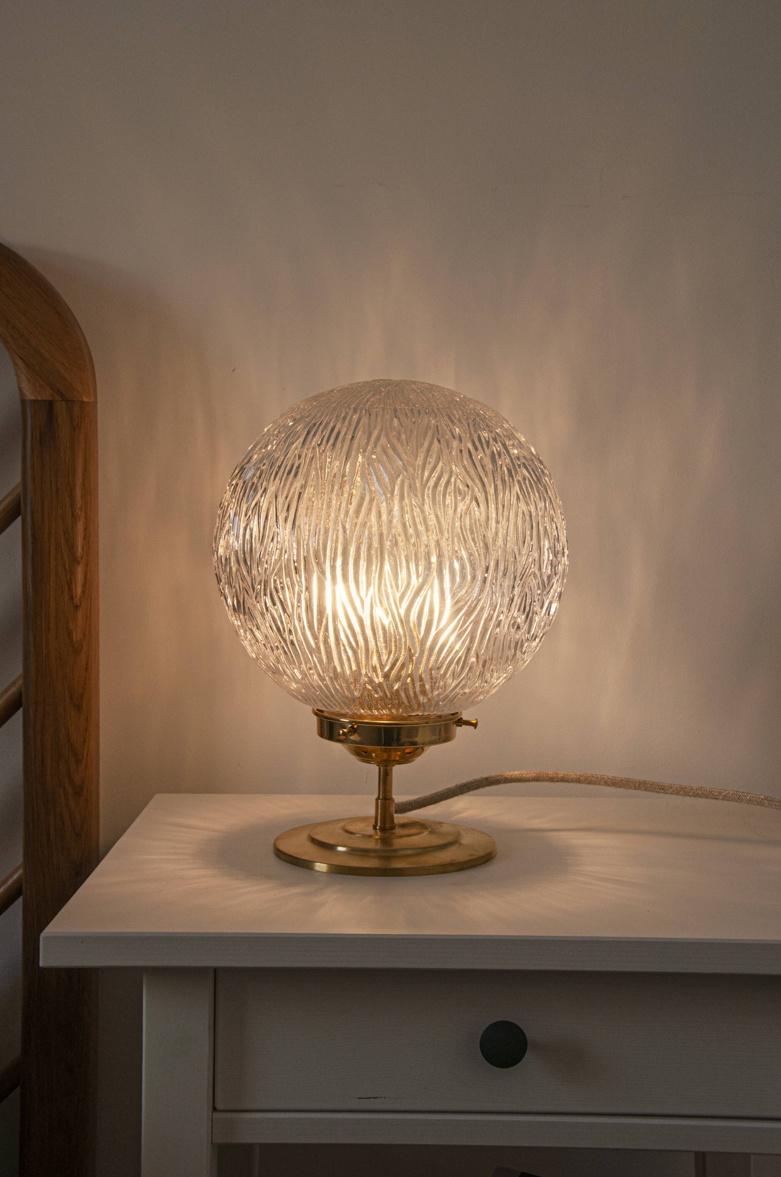 Vintage globe table lamp