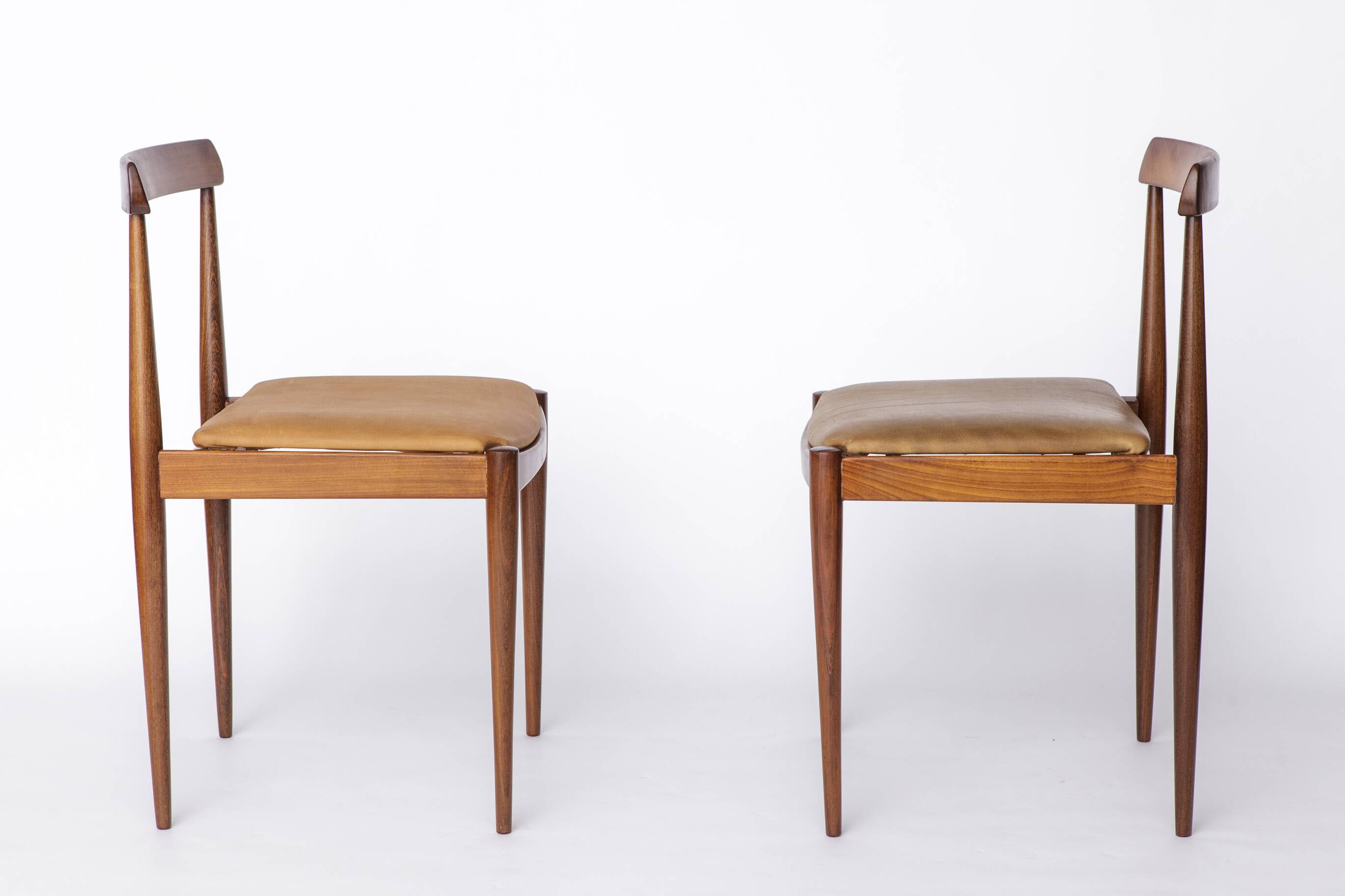 Pair Vintage Danish Rosewood Dining Chairs, 1960s Mid-Century Modern