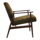 1960 Henryk Lis Mid Century Armchair in Forest Green Velvet