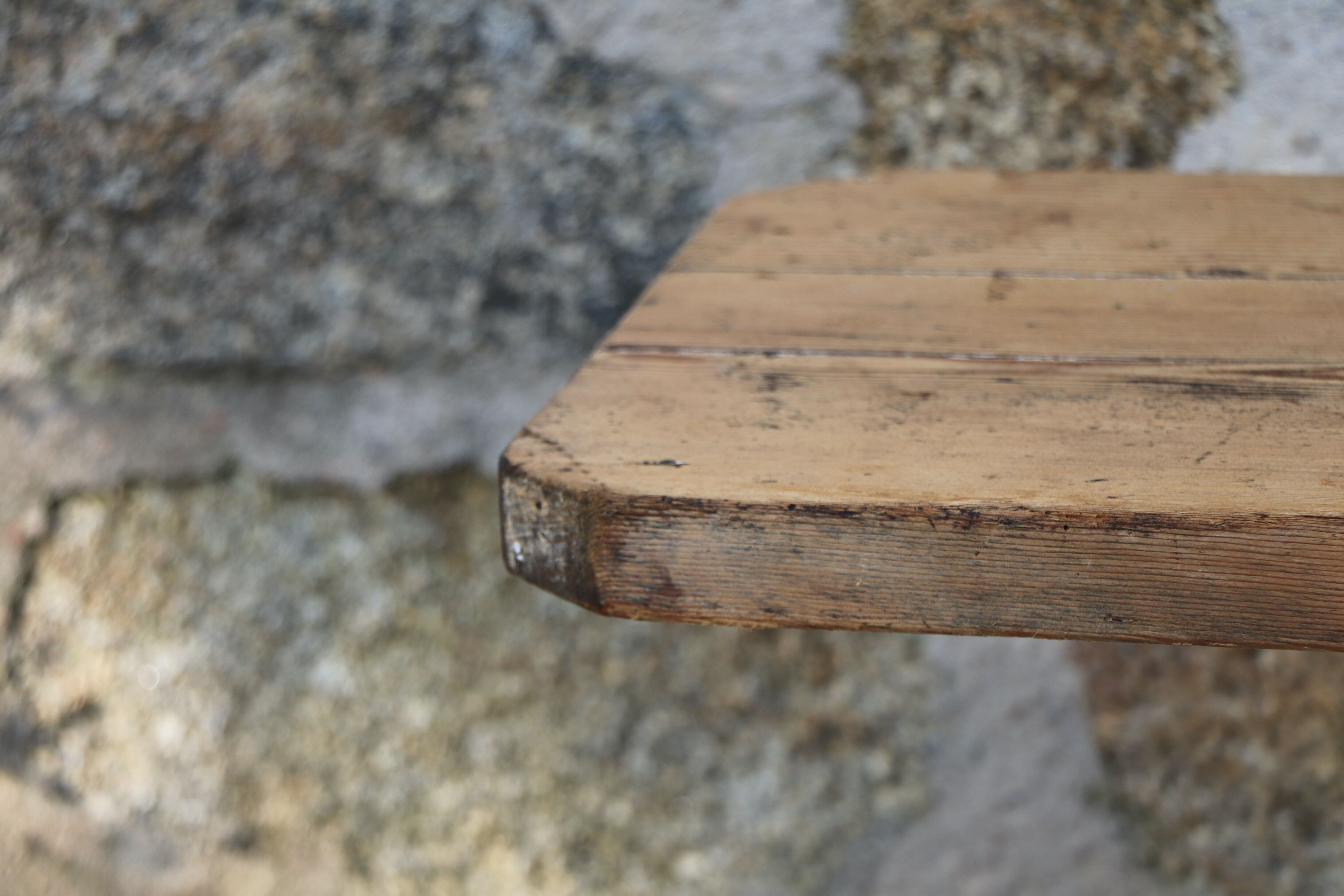 Old wooden bench patina