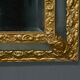 Small Mirror with Parcloses in Repoussé Brass – 1900