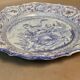 Large blue faience plate from Savona, Italy, 48 cm in diameter.